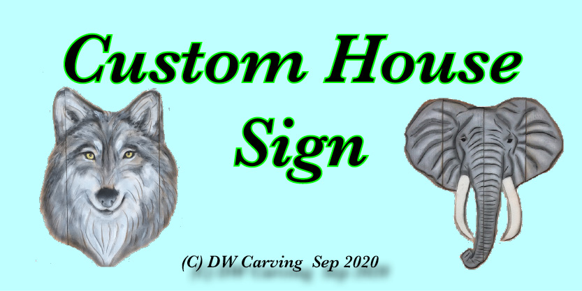 Custom House Sign, woodcarving, wall carving 